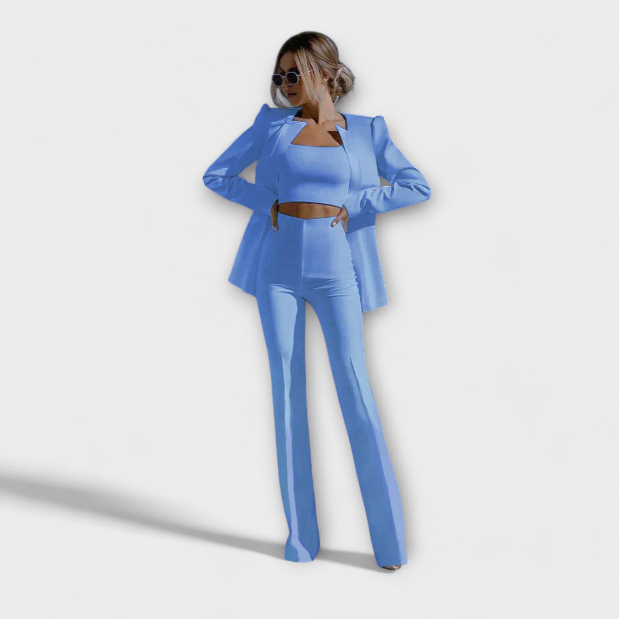 Selina | Stilig 3|Delt Sett (Blazer, Topp, Bukser)