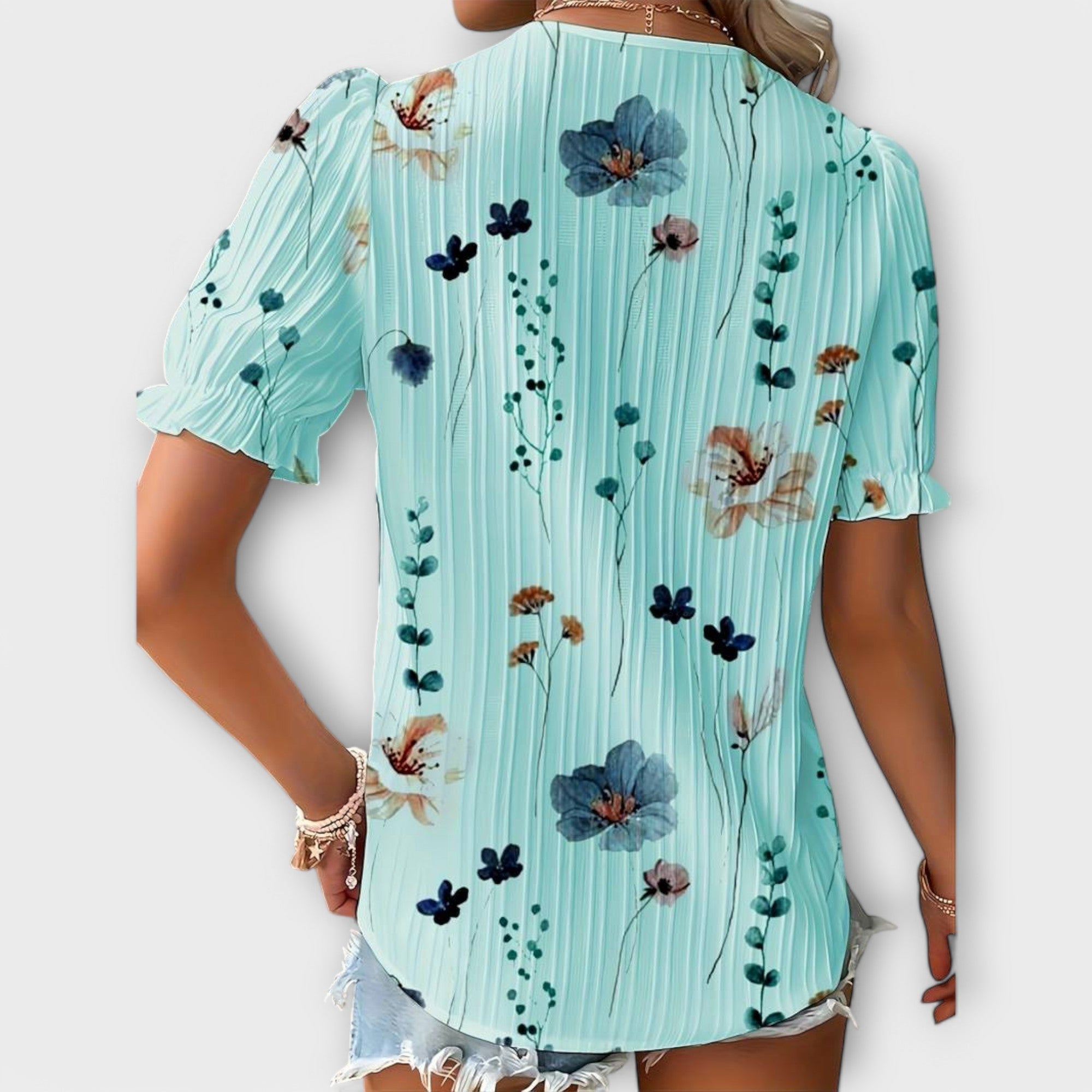 Emily | Fashionabel Bluse med V-hals