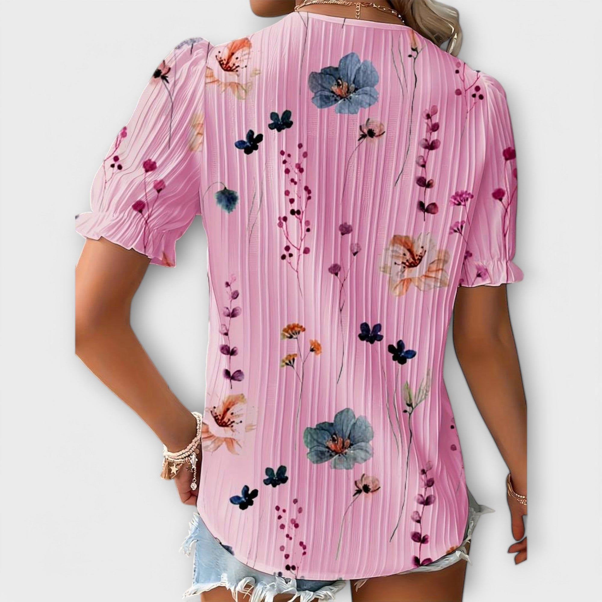 Emily | Fashionabel Bluse med V-hals