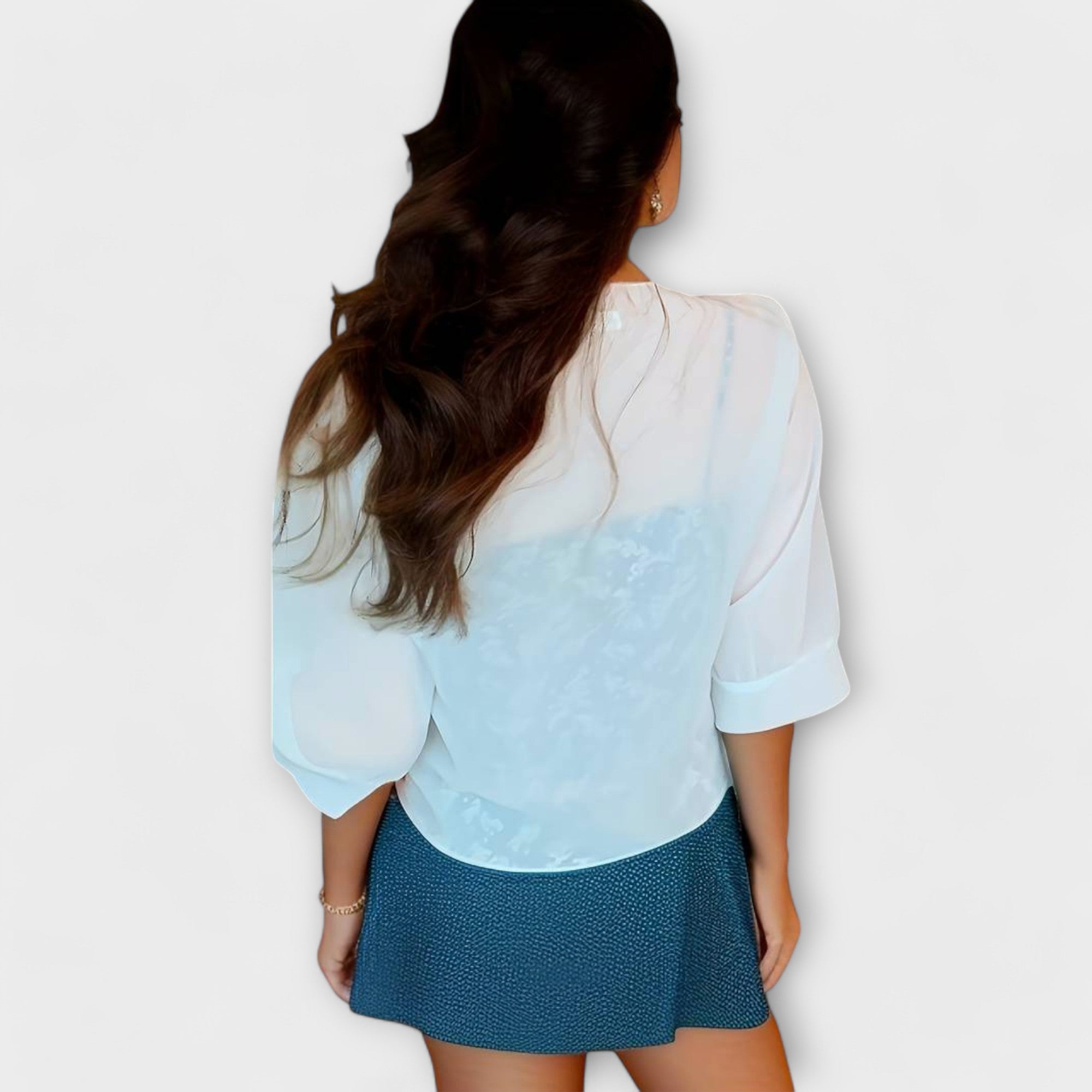 Olivia | Bluse med Åpen Front
