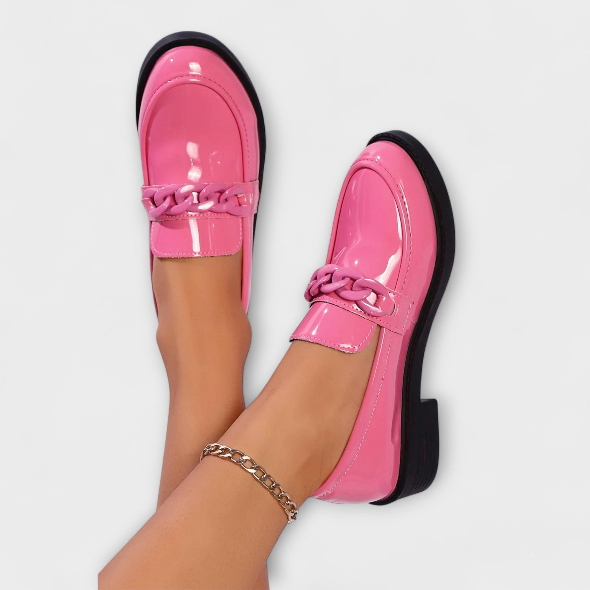 Lina | Patent Kjede Loafers