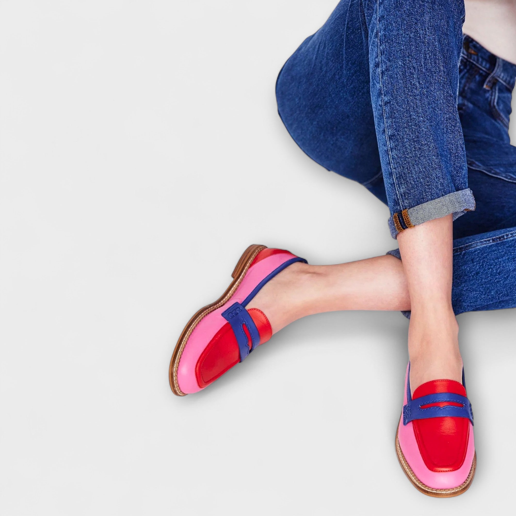 Penelope | Fargeblokk Loafers