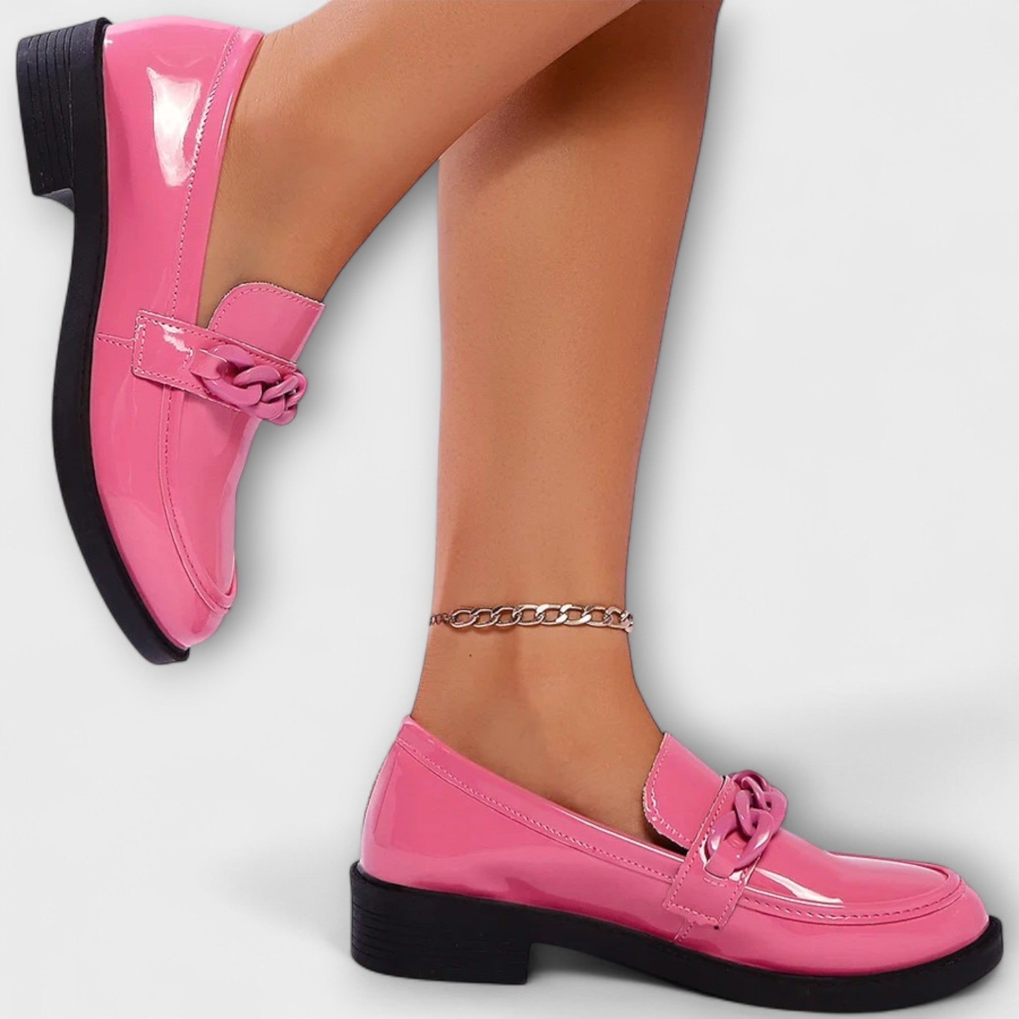 Lina | Patent Kjede Loafers