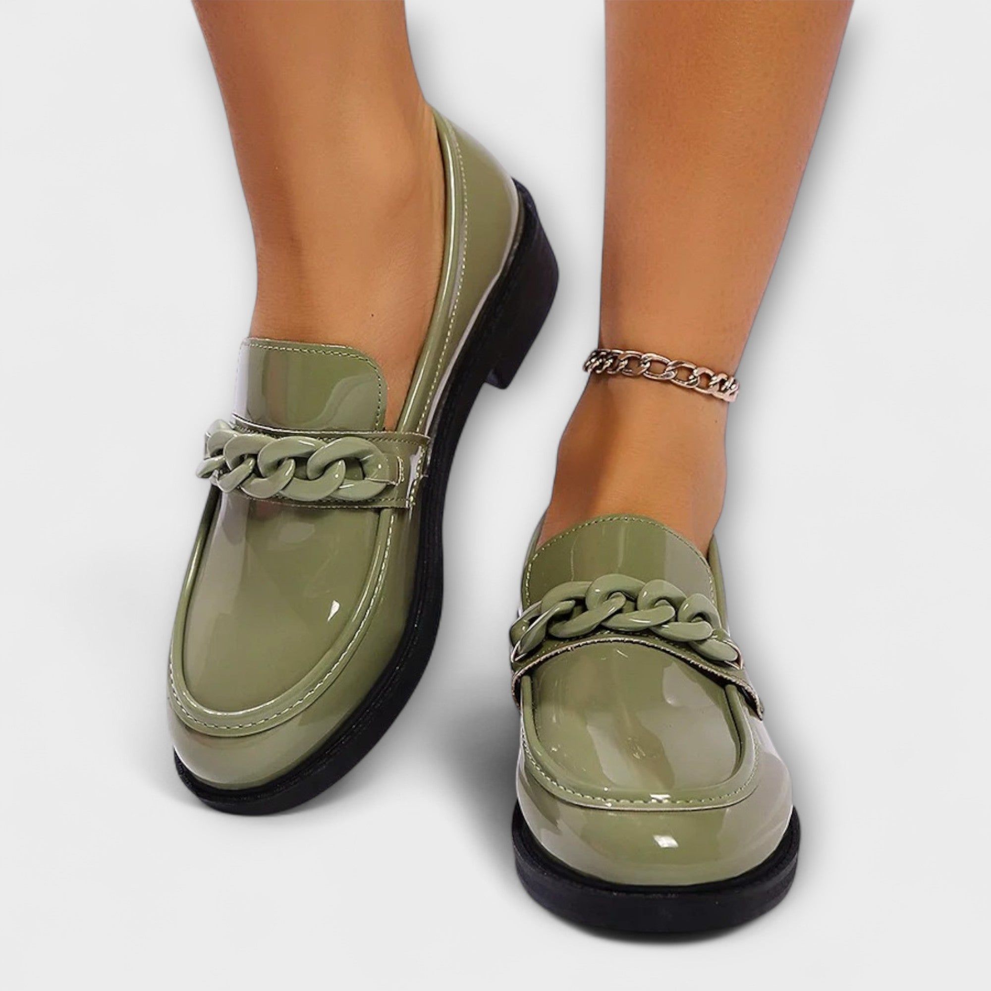 Lina | Patent Kjede Loafers