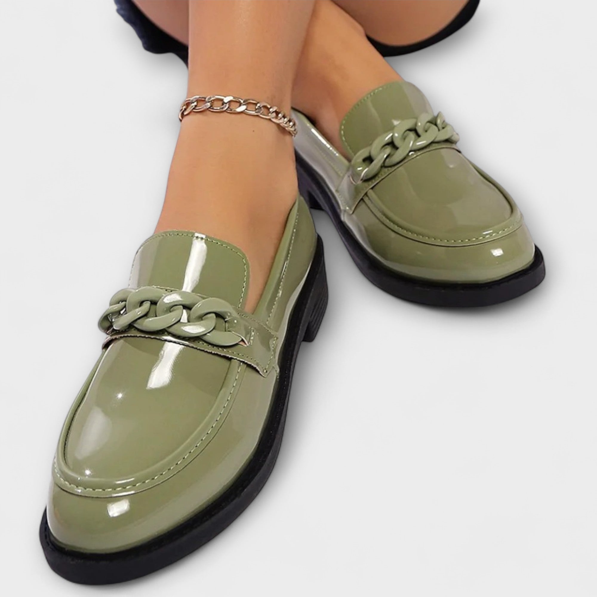 Lina | Patent Kjede Loafers