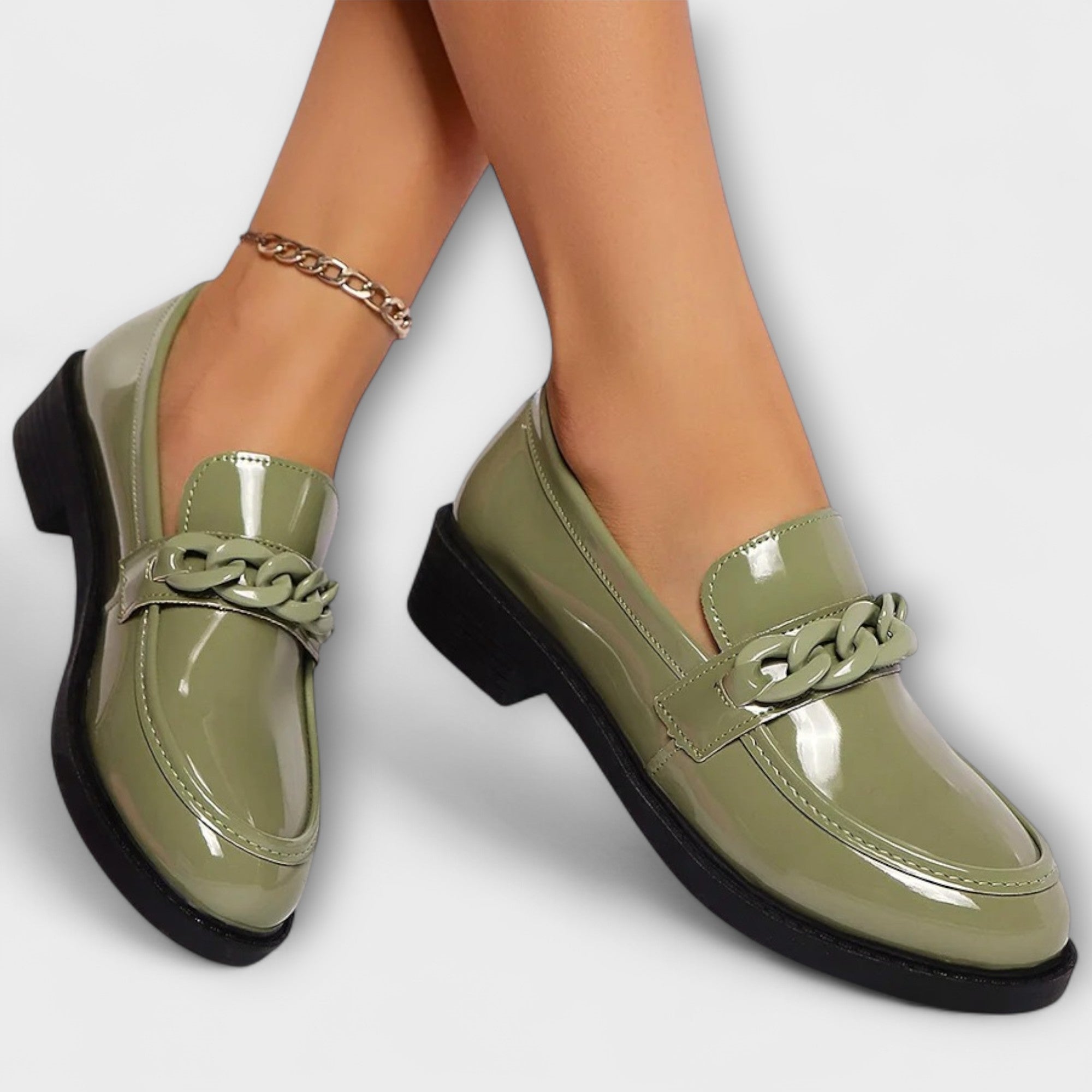 Lina | Patent Kjede Loafers