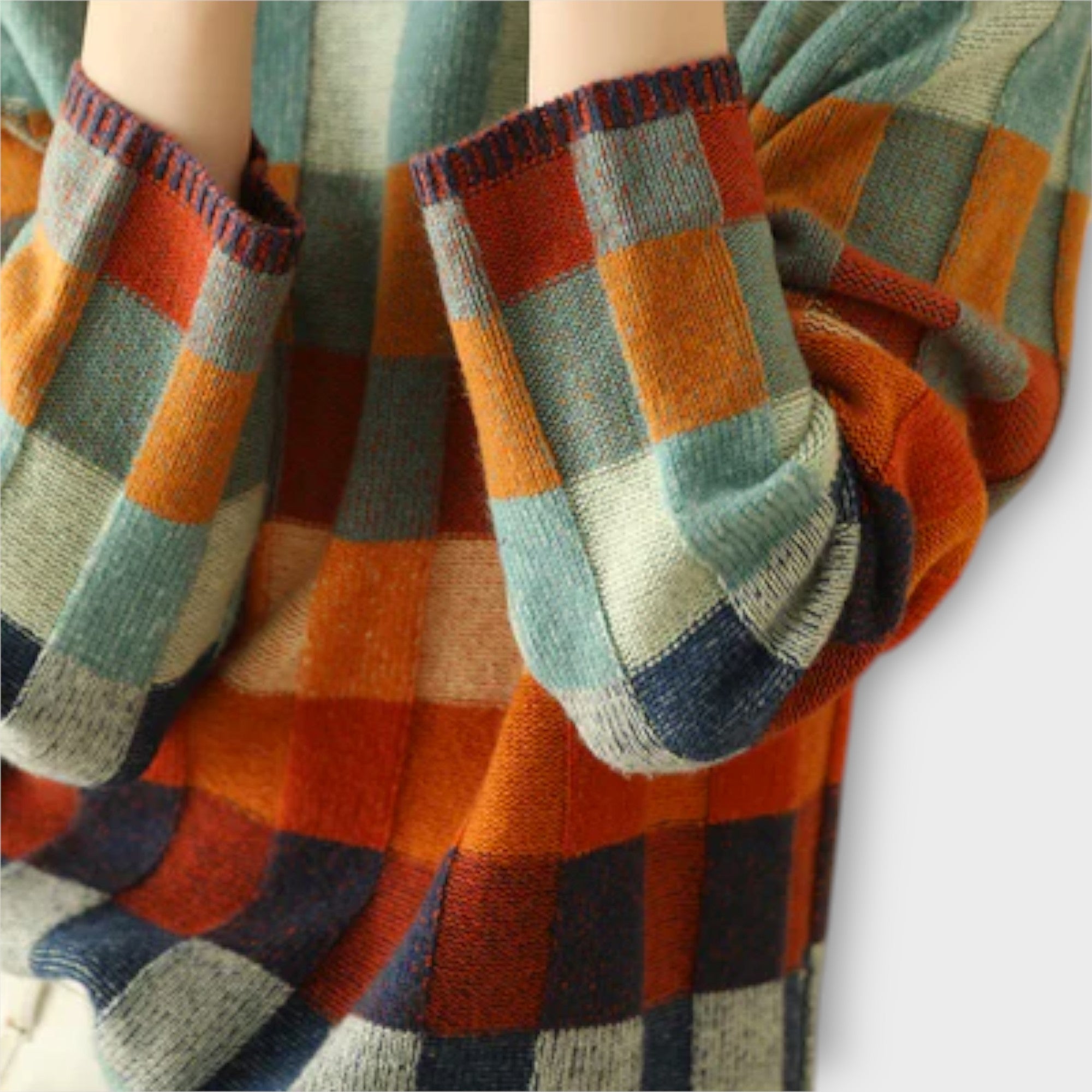 Erika | Patchwork Turtleneck Genser