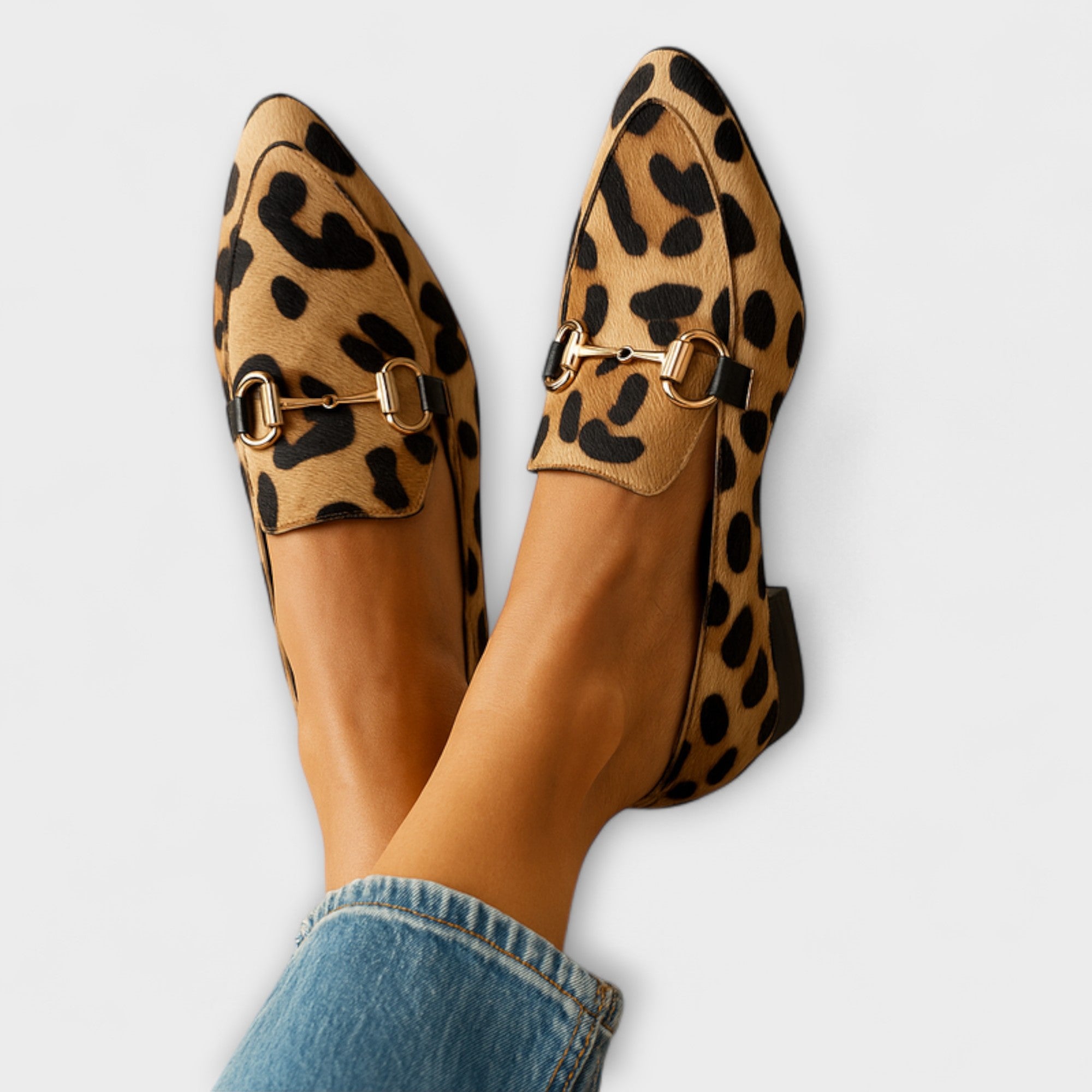 Ayla | Beige Leopard Loafers