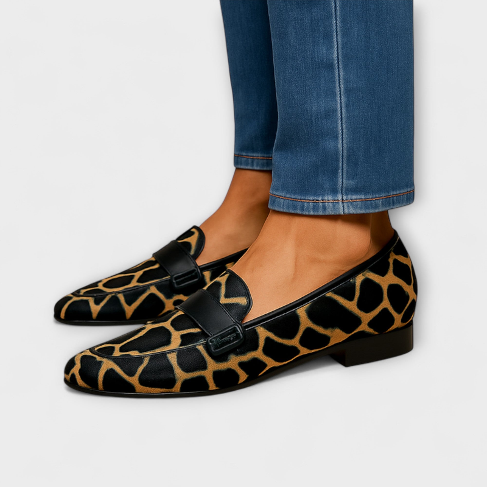Josephine | Giraffmønster Loafers