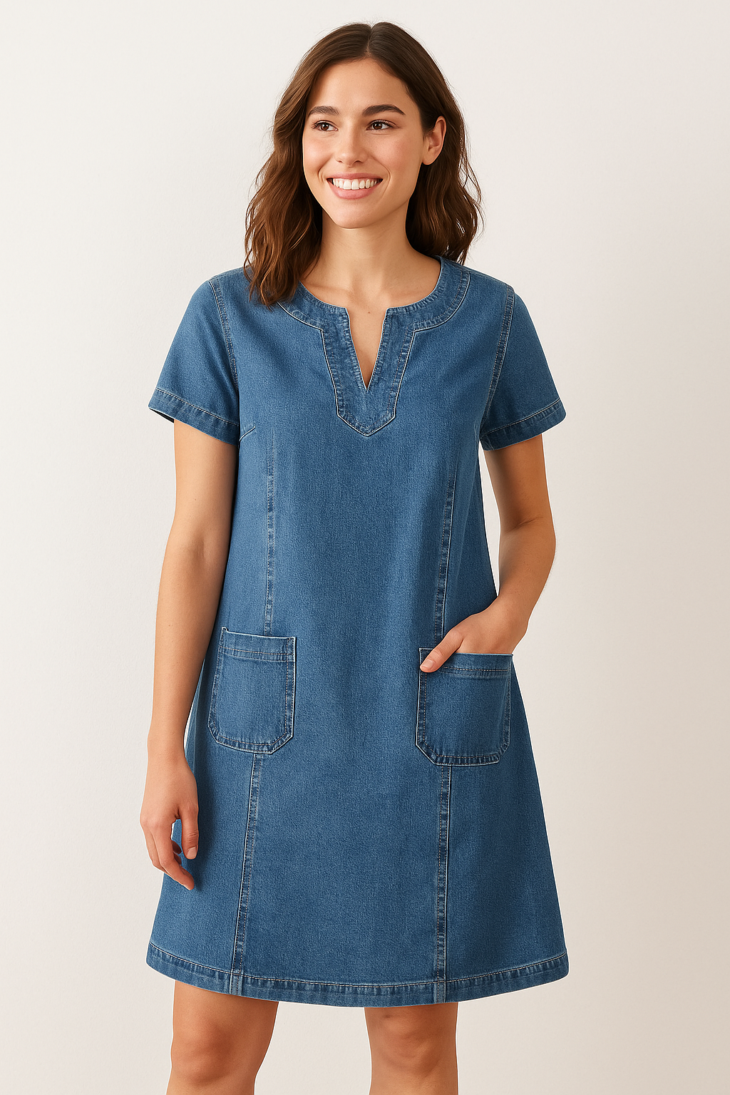Åsne | A-linje Denimkjole